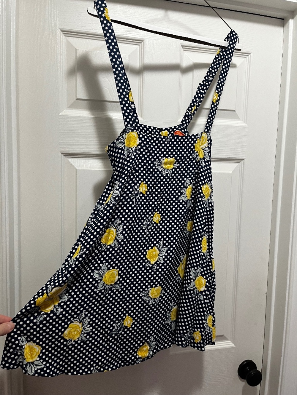 ModCloth navy blue floral jumper